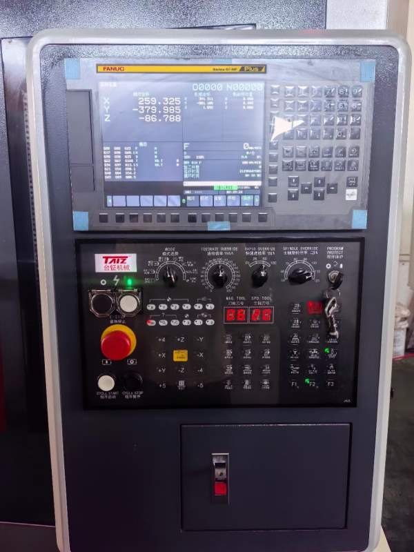 台钲TZ-v850两台系统发那科MFplus三菱M80Bt40主轴直连.