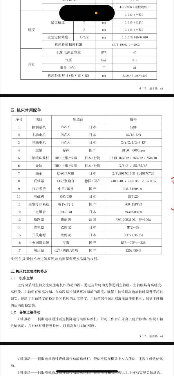 重庆仓库：准新新乔锋3218龙门，发那科plus系统，主轴.