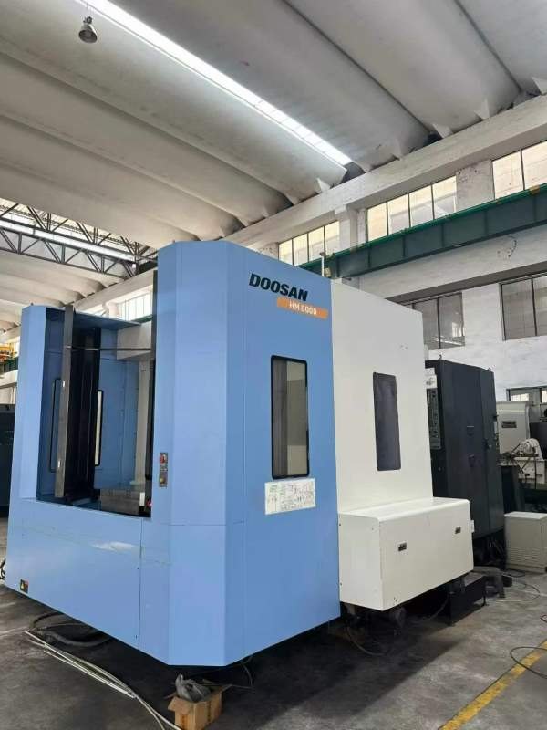 斗山HM8000双工位卧加！带主轴中心出水型号：斗山HM80.