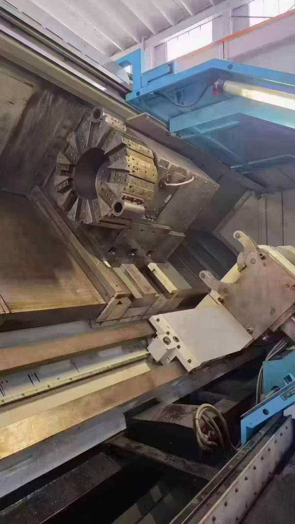 台湾原装立仲CNC-S50/3M管螺纹数控车床，24寸双液压卡.